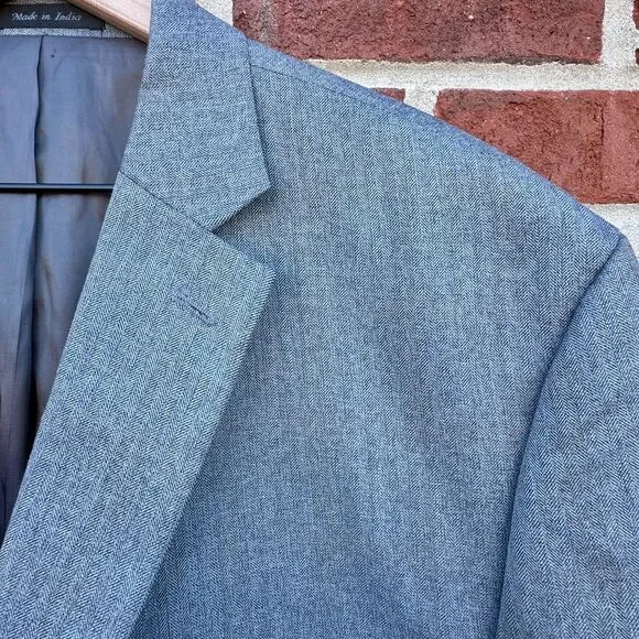 Lauren Ralph Lauren Classic Sport Coat Mens Sz 50R Gray Herringbone - Picture 2 of 15